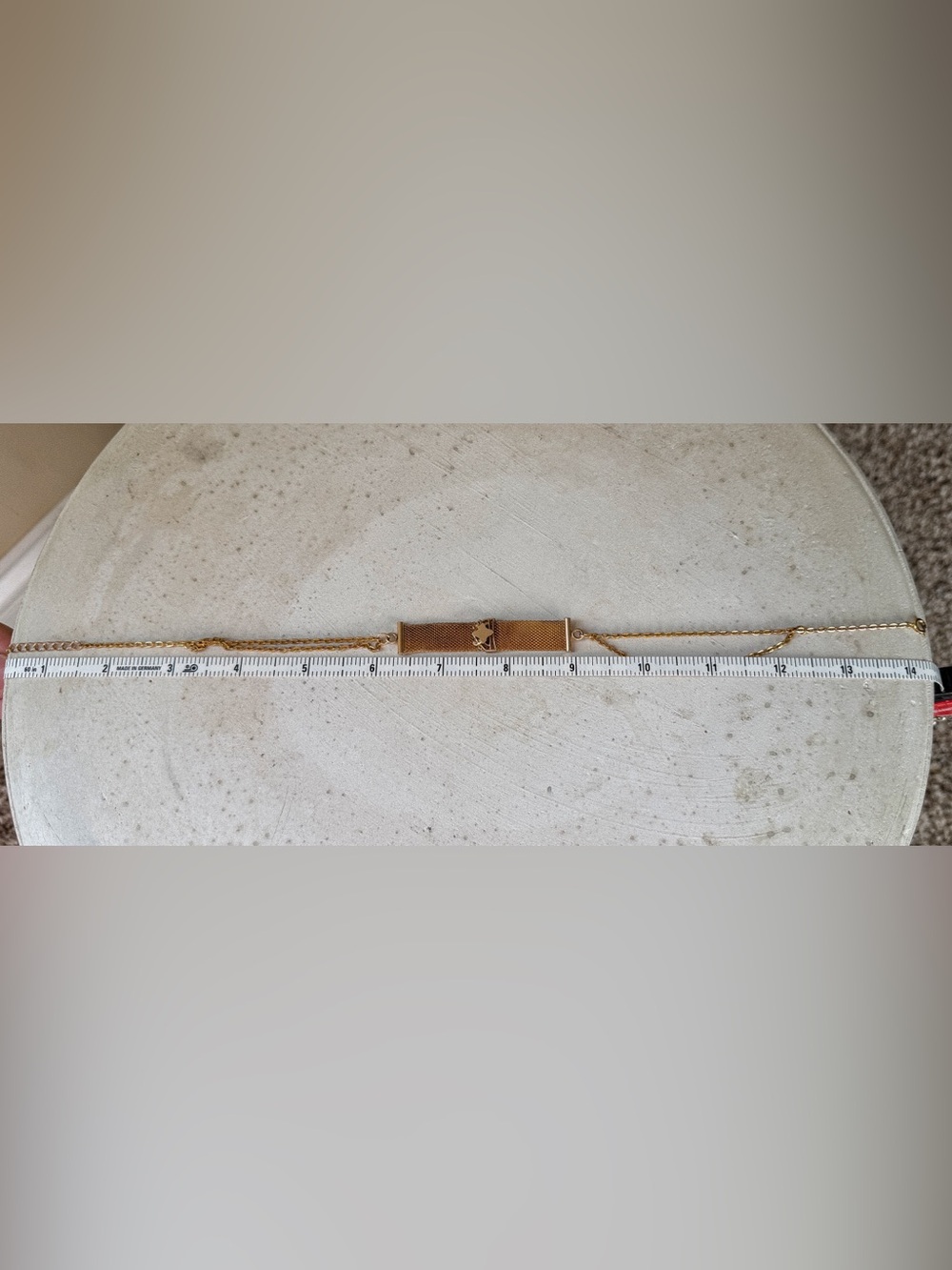 Antique Upcycled Choker Necklace Watch Chain Repurposed Panel Layering Collar - Picture 6 of 10